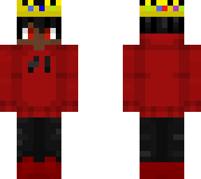 red hoodie guy with technoblade crown