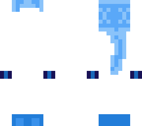 blue hair gloves shoes base