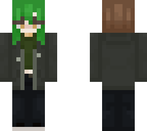 green and brown hair