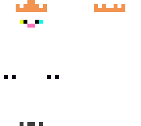 polar bear with orange crown