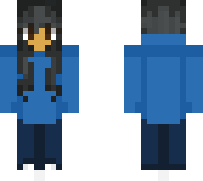 Blue Hoodie Girl | Minecraft Skin