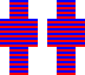 red and blue stripes