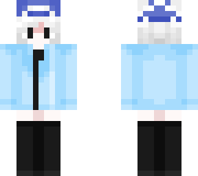 short hair blue jacket