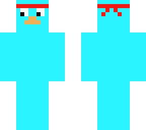 blue bird with red headband