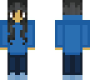 Blue hoodie girl | Minecraft Skin
