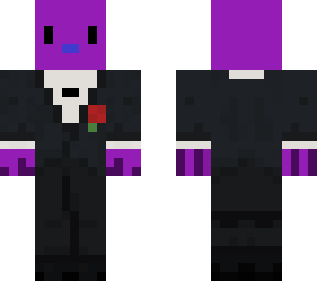 purple duck in a suit