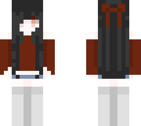 red shirt girl | Minecraft Skin