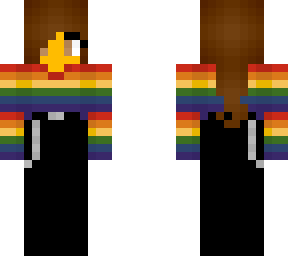 female - rainbow - chain - ponytail