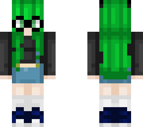 green hair & glasses