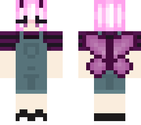 pink/purple butterfly girl