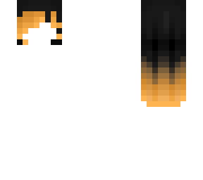 black and peach fade | hb