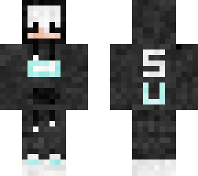 chill day (black supreme hoodie) (white hair)