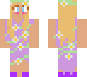 cute purple flower girl