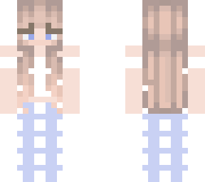 blue pants plaid long hair