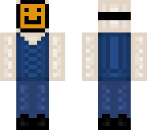evil smile masked bald man