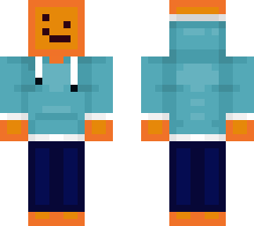 tangerine in hoodie