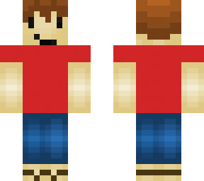 kid with red shirt
