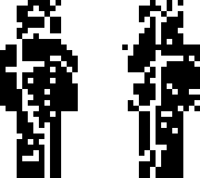 black white