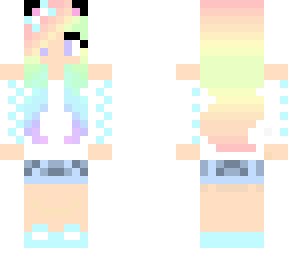 cute rainbow kitty girl