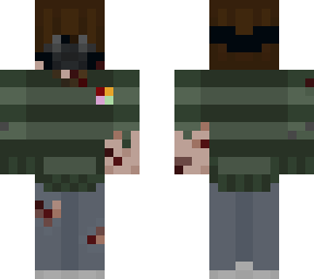 my oc, henry, with bipolar pin, and damaged body