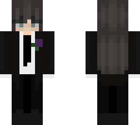 suit with flower