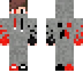 red & black creeper hoodie