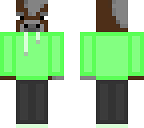 cow in green hoodie