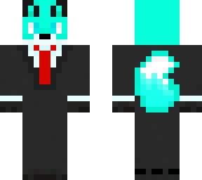 turquoise fox in suit