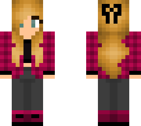 purple/pink flannel girl