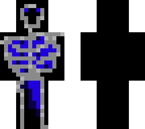 the minecraft skin i made for myself (blue version)