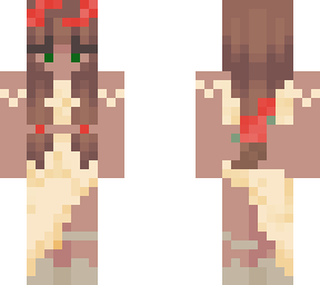 asymmetric sundress with red flowers