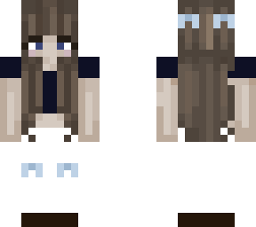 cute navy blue bow girl< 3