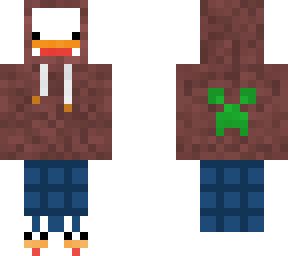 goose/checkin dressed up but you can remove the overlay to see the underwear