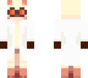 lab cat, orange goggles