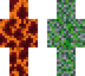 magma und bemooster stein