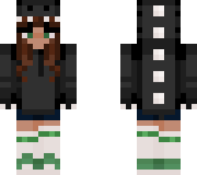 black and green dino girl