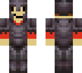 man with netherite armer with smile