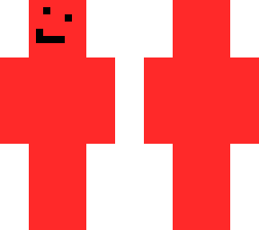 a red character with a smile