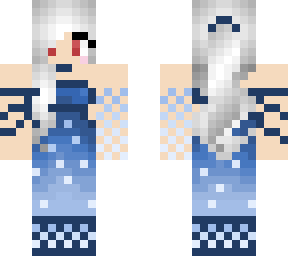albino girl with dress