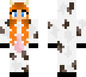 cow onesie redhead girl