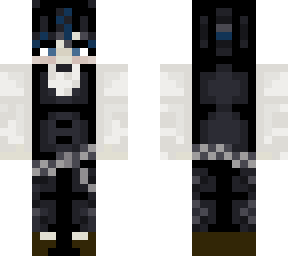black hair suit