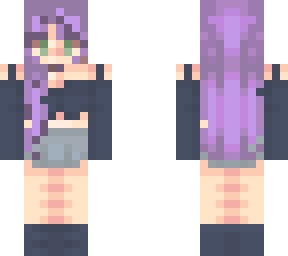 purple hair duck tat