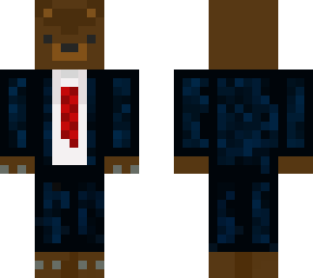 bear in bluish suit