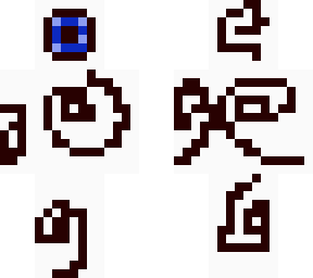 funky black and white minecraft skin with a blue eye