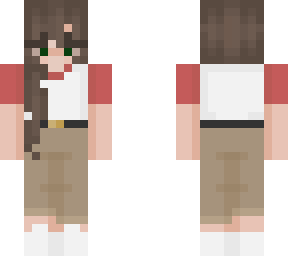girl  with brown hair and green eyes