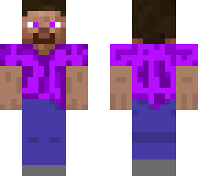 steve purple shirt and eyes