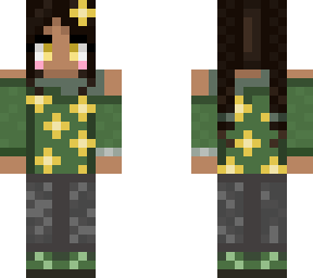 green flower shirt - yellow version