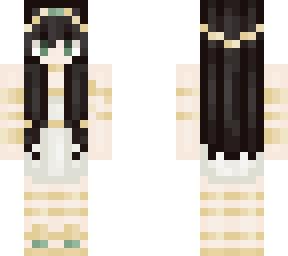 inn13yc (ink) white dress green gems