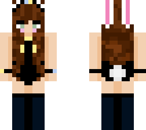 gold and blue bunny girl