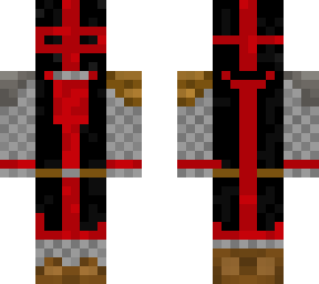 black and red knight
